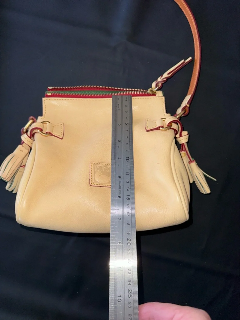 Dooney & Bourke Cream Florentine Nano Crossbody EUC - Picture 4 of 14